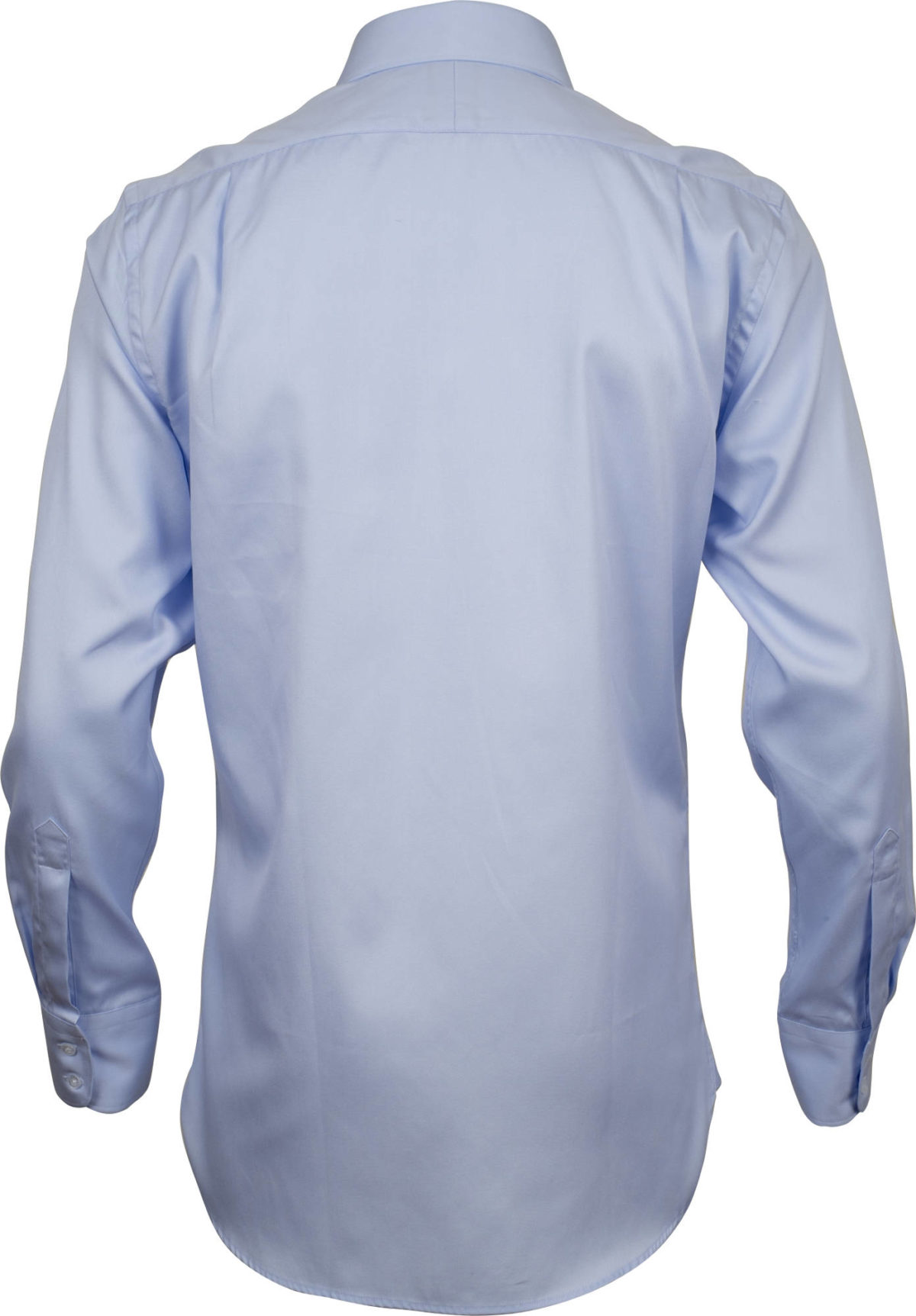 classic fit pale blue solid business shirts back