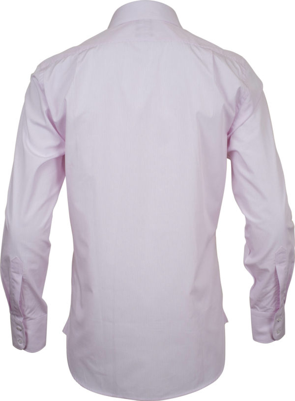 classic fit stripe pink business shirts back