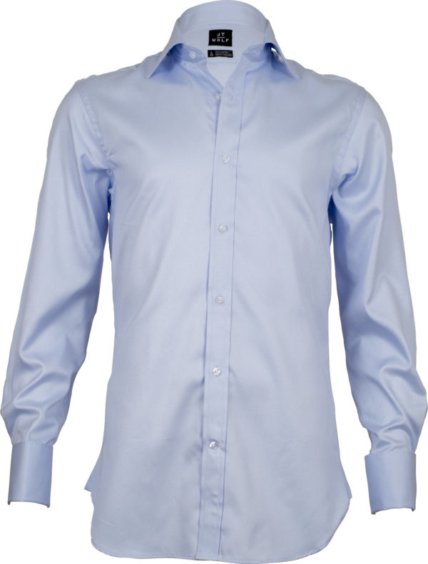 french cuff solid pale blue business shirts front