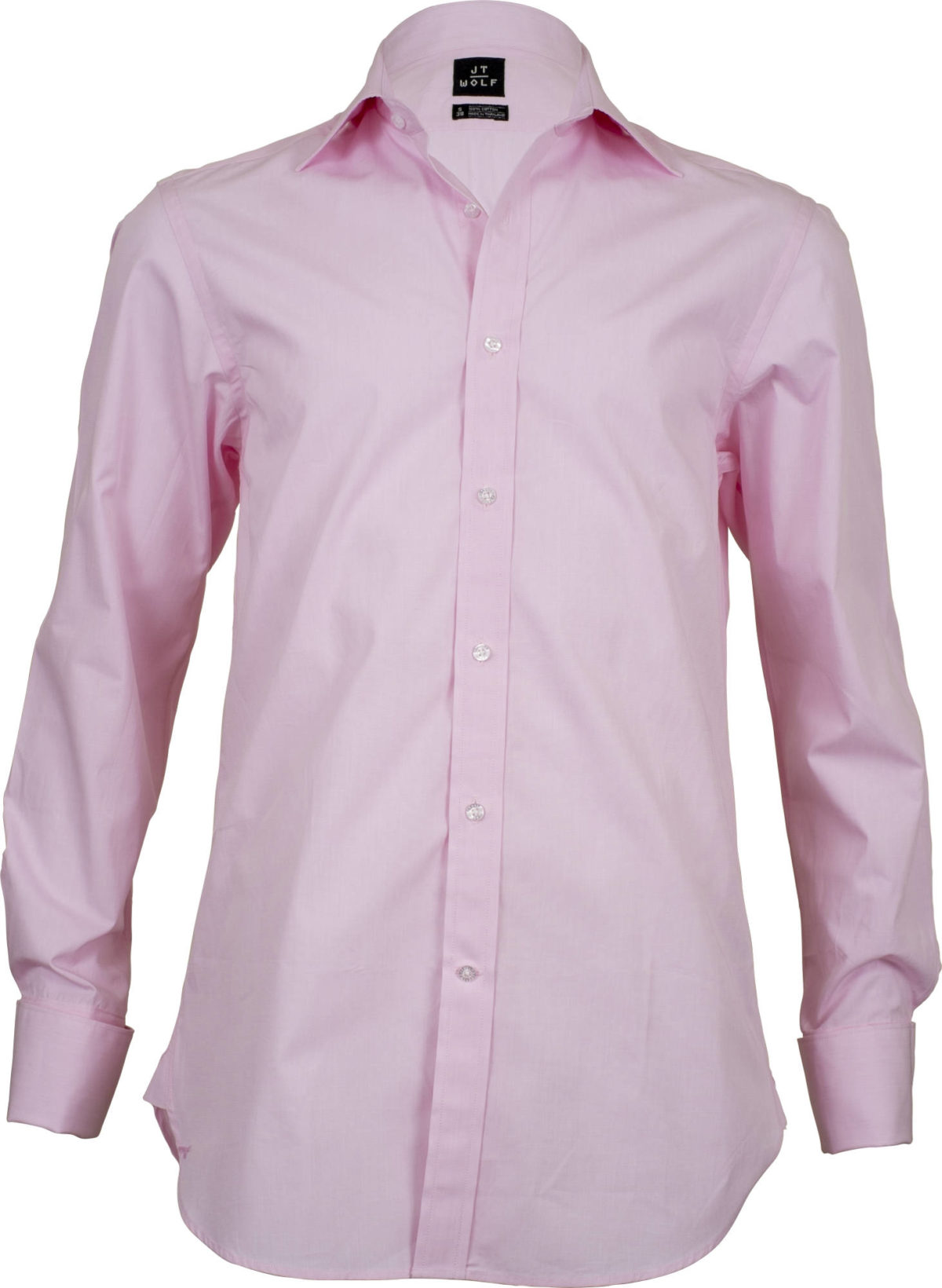 french cuff solid pink business shirts front