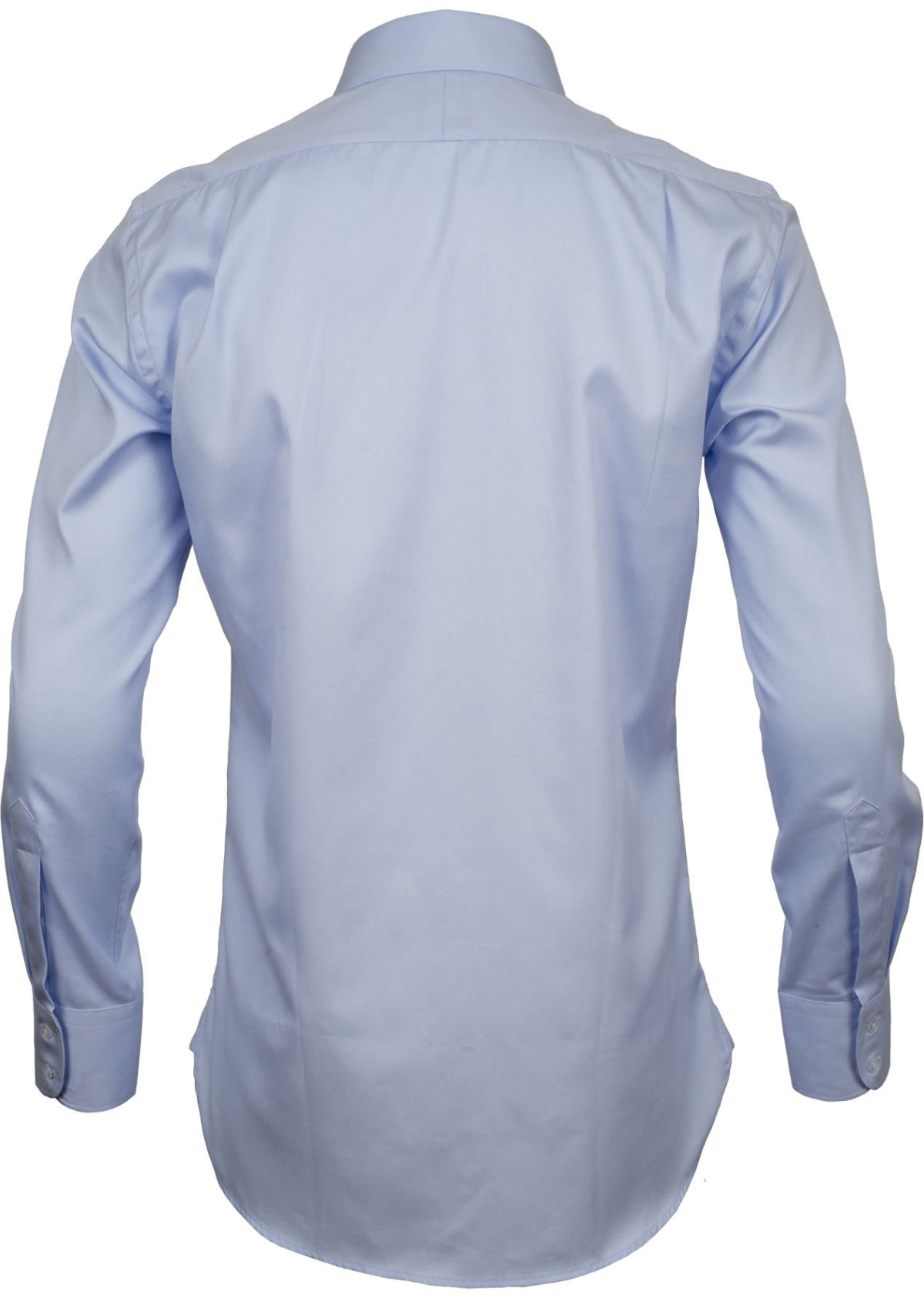 slim fit pale blue solid business shirts back