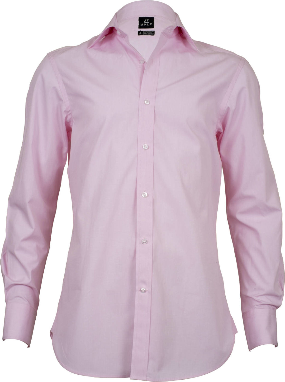 slim fit solid pink business shirts front