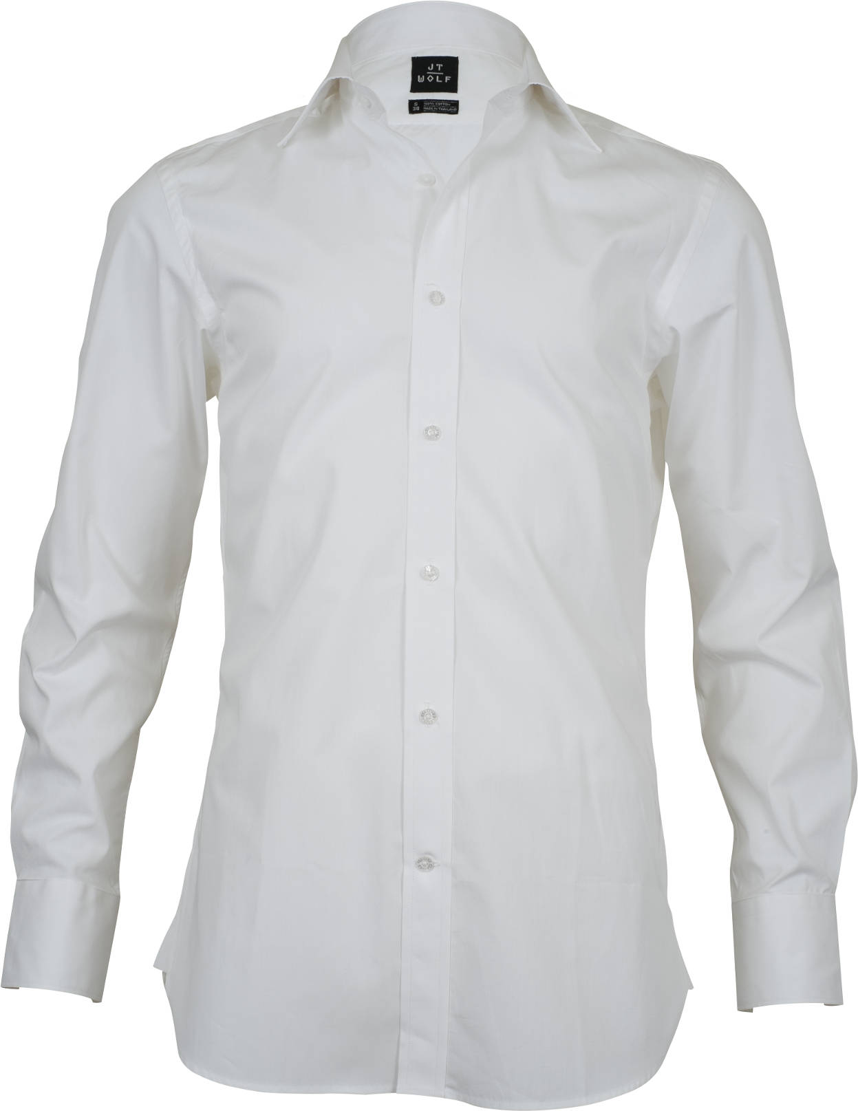 Slim Fit White Solid Business Shirts ...