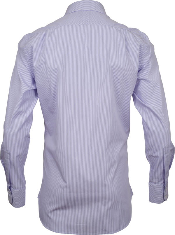 slim fit stripe mauve business shirts back