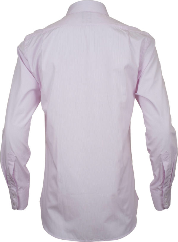 slim fit stripe pink business shirts back