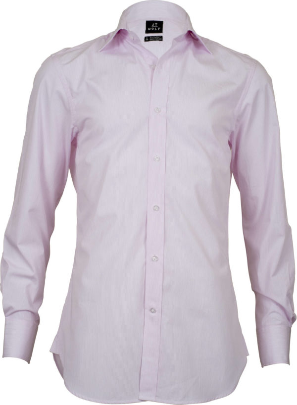 slim fit stripe pink business shirts front